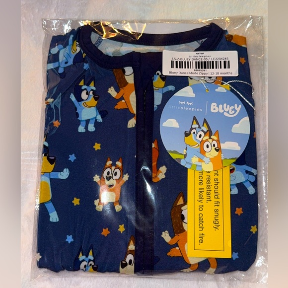 Little Sleepies NIB bluey zippy 12-18